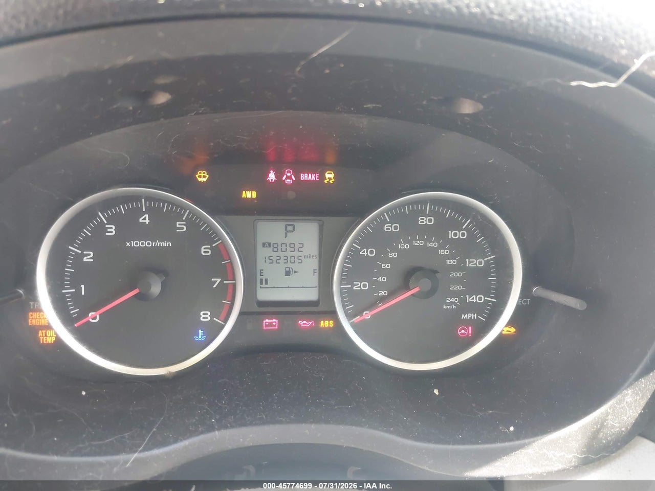 JF2SJABC2FH****** · 2015 SUBARU FORESTER 2.5I · 7/11