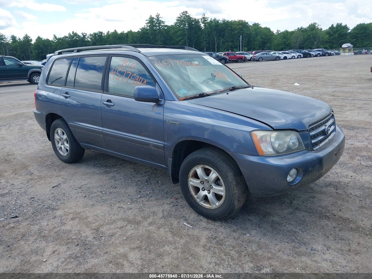 JTEHF21A430****** · 2003 TOYOTA HIGHLANDER LIMITED V6