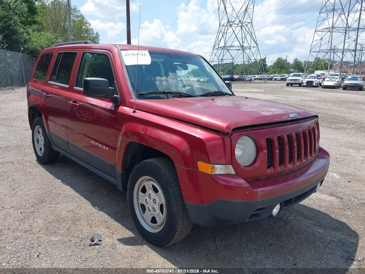 1C4NJRBB5CD****** · 2012 JEEP PATRIOT SPORT