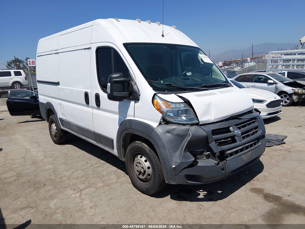 3C6TRVBG0JE****** · 2018 RAM PROMASTER 1500 HIGH ROOF 136 WB