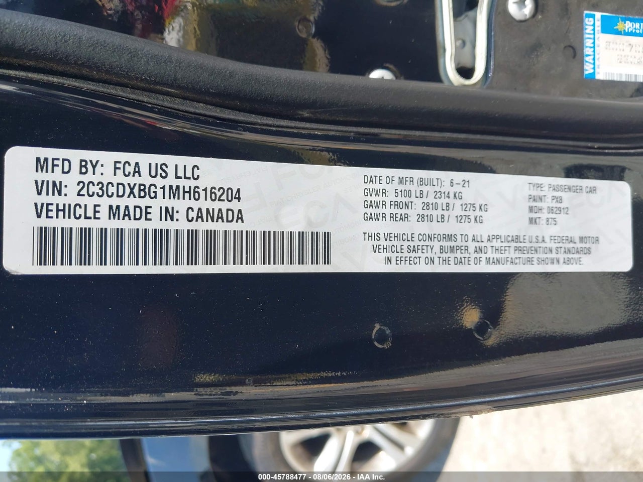 2021 DODGE CHARGER SXT RWD · 9/11