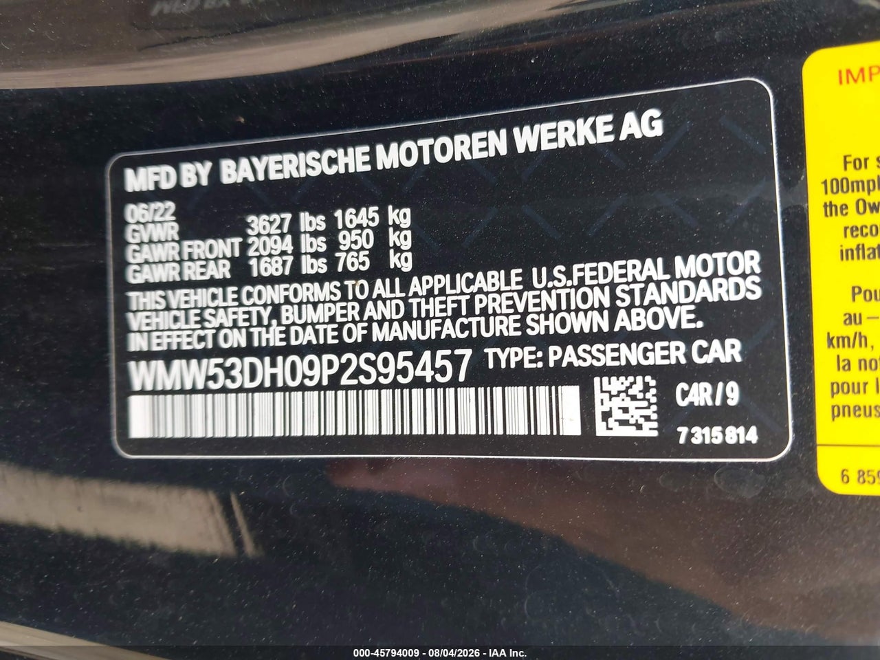 WMW53DH09P2****** · 2023 MINI HARDTOP COOPER S · 9/11