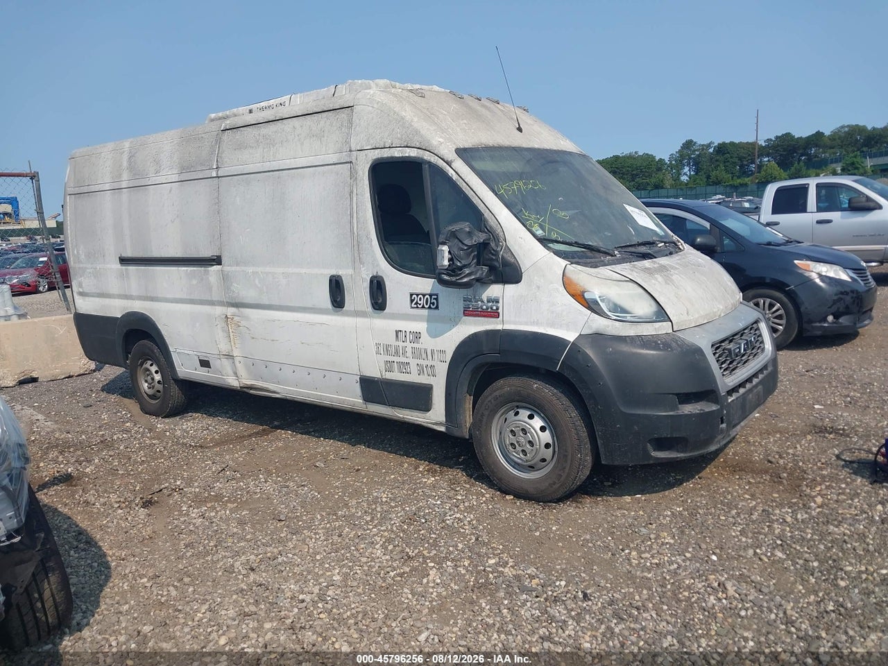 3C6URVJG7LE****** · 2020 RAM PROMASTER 3500 CARGO VAN HIGH ROOF 159 WB EXT