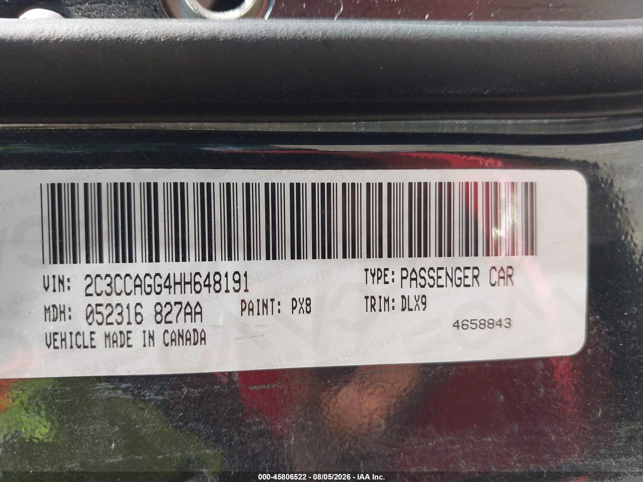 2C3CCAGG4HH****** · 2017 CHRYSLER 300   · 9/11