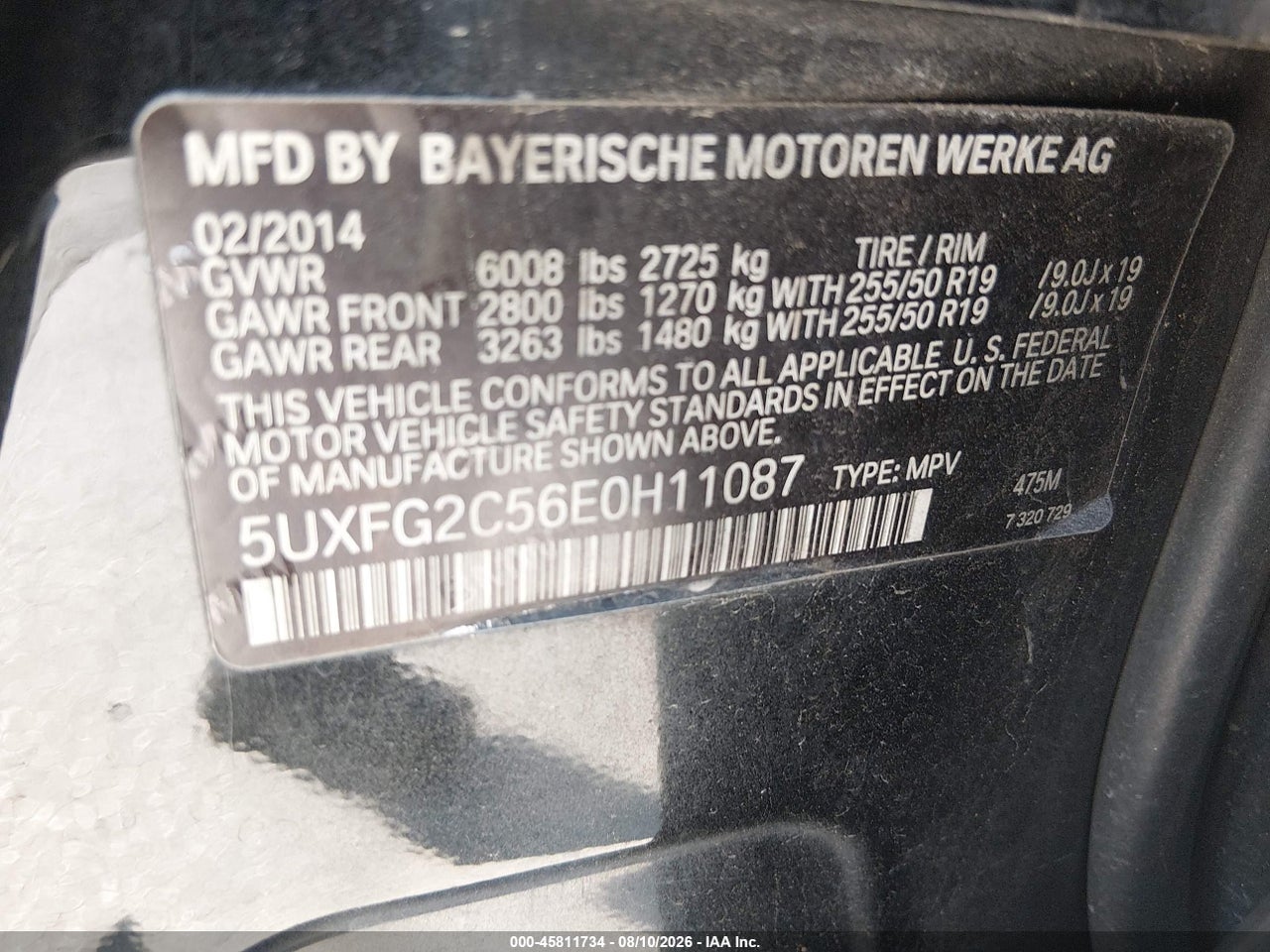 5UXFG2C56E0****** · 2014 BMW X6 XDRIVE35I · 9/10