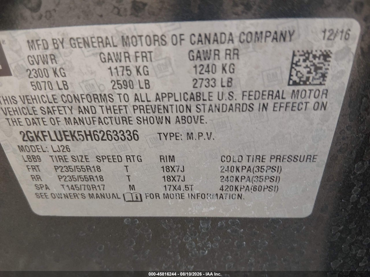 2017 GMC TERRAIN SLT · 9/11