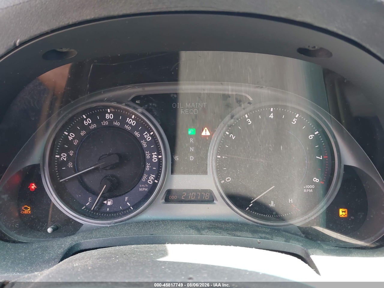 JTHBE262975****** · 2007 LEXUS IS 350   · 7/11