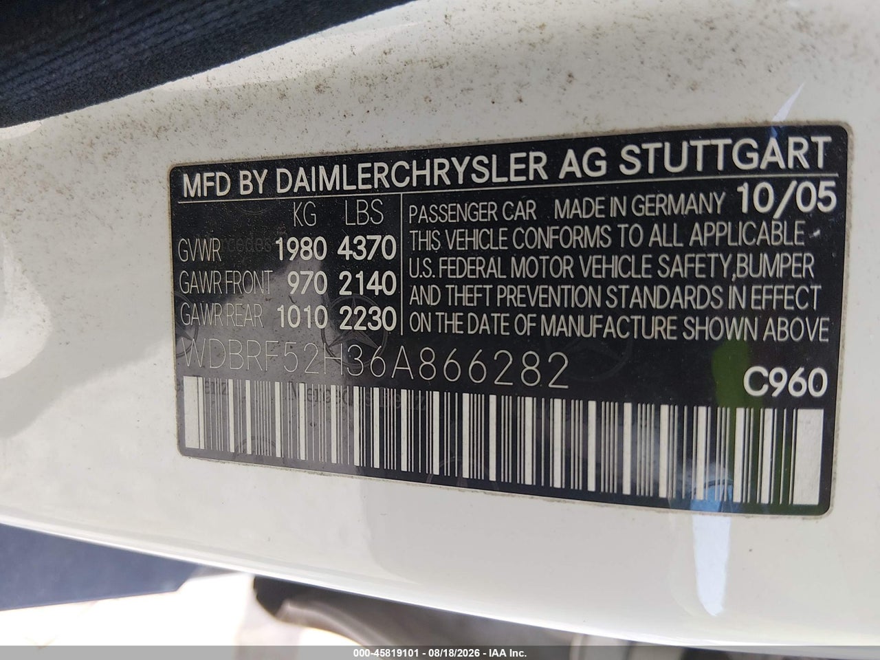 2006 MERCEDES-BENZ C 230 SPORT · 9/11