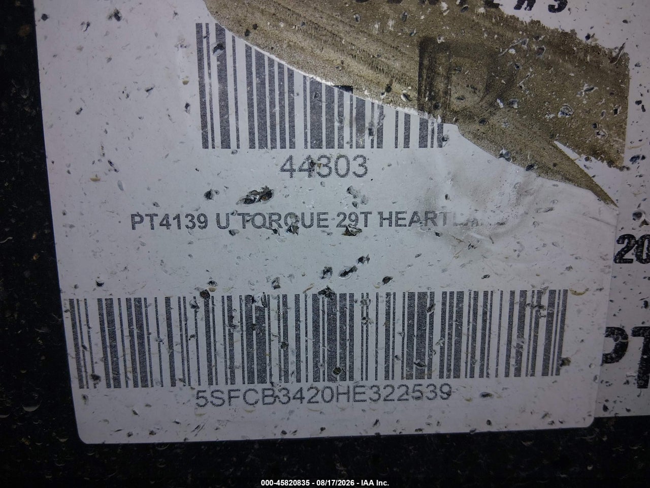5SFCB3420HE****** · 2017 HEARTLAND TORQUE EXTREME LIGHT · 9/11