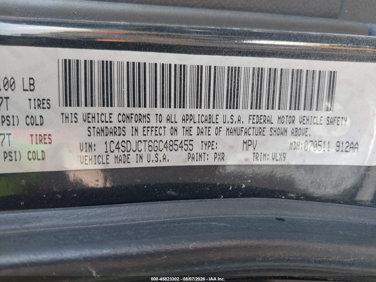 1C4SDJCT6GC****** · 2016 DODGE DURANGO R/T · 9/11