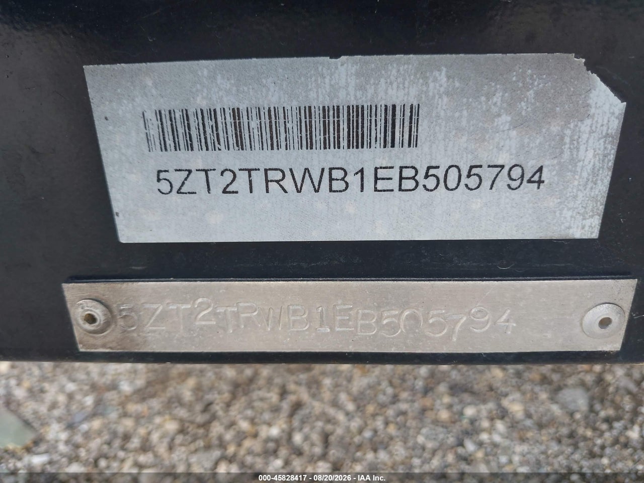 5ZT2TRWB1EB****** · 2014 FOREST RIVER TRACER · 9/10