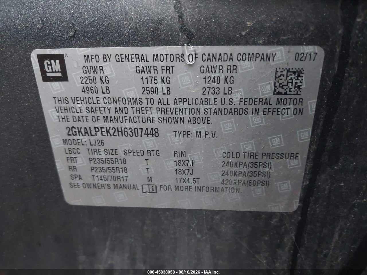 2017 GMC TERRAIN SLT · 9/11