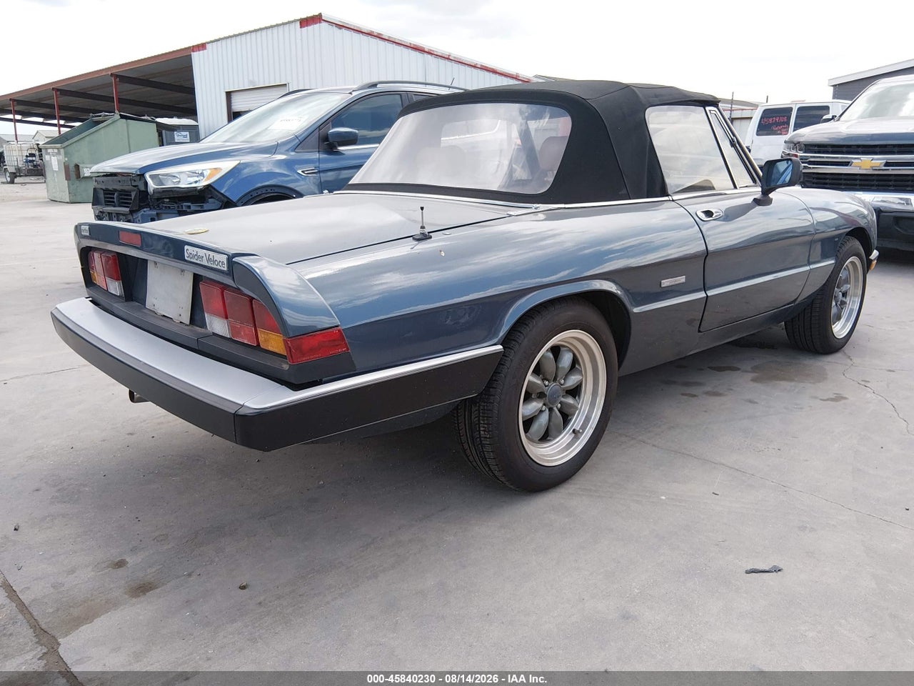ZARBA5586H1****** · 1987 ALFA ROMEO SPIDER VELOCE · 4/11