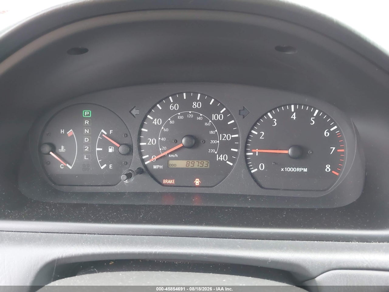 2T1CG22P4YC****** · 2000 TOYOTA CAMRY SOLARA SE · 7/11