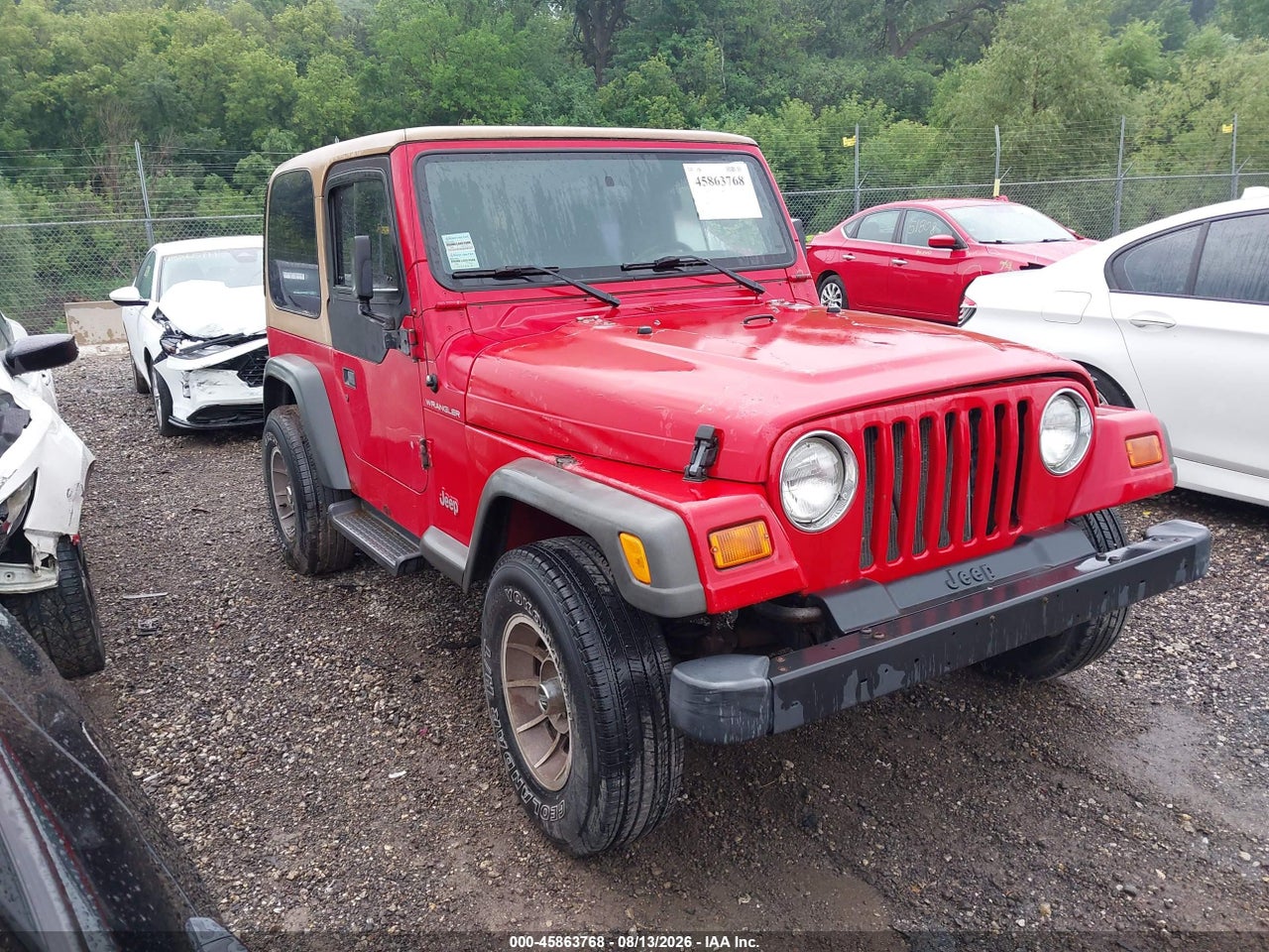 1J4FA29P81P****** · 2001 JEEP WRANGLER SE