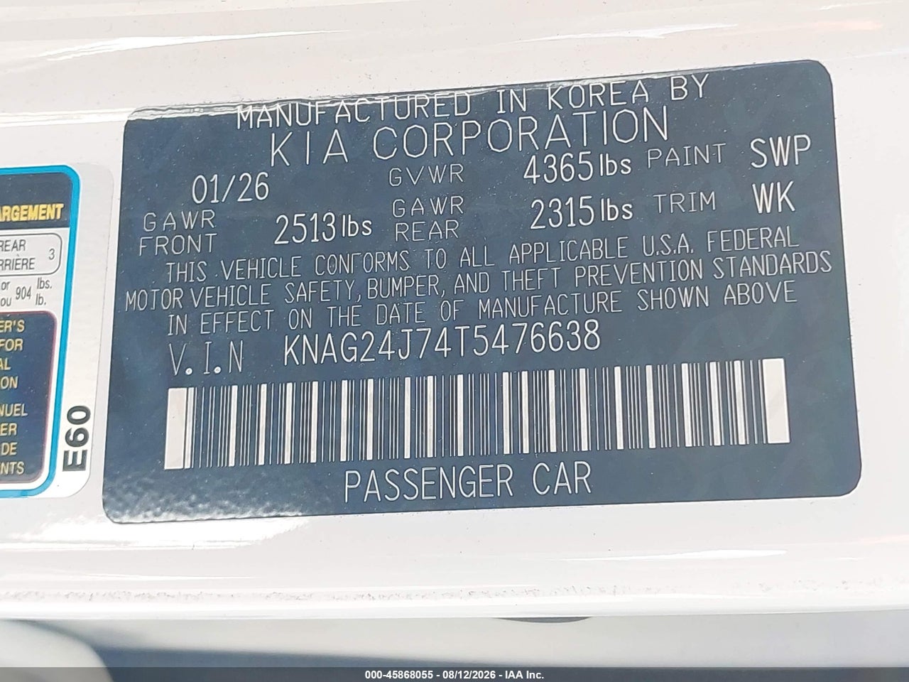 2026 KIA K5 LXS FWD · 9/11