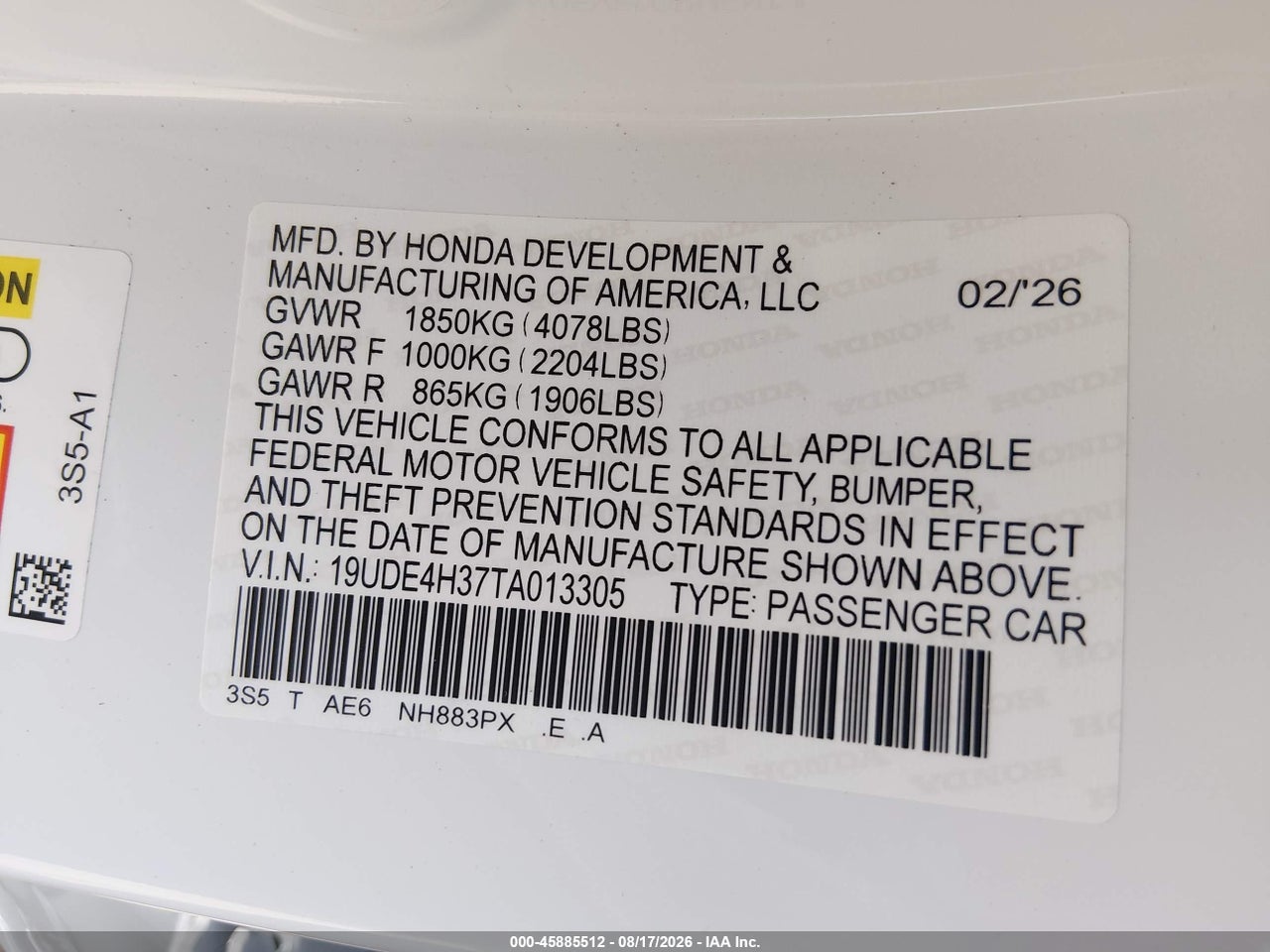 2026 ACURA INTEGRA FWD A-SPEC · 9/11