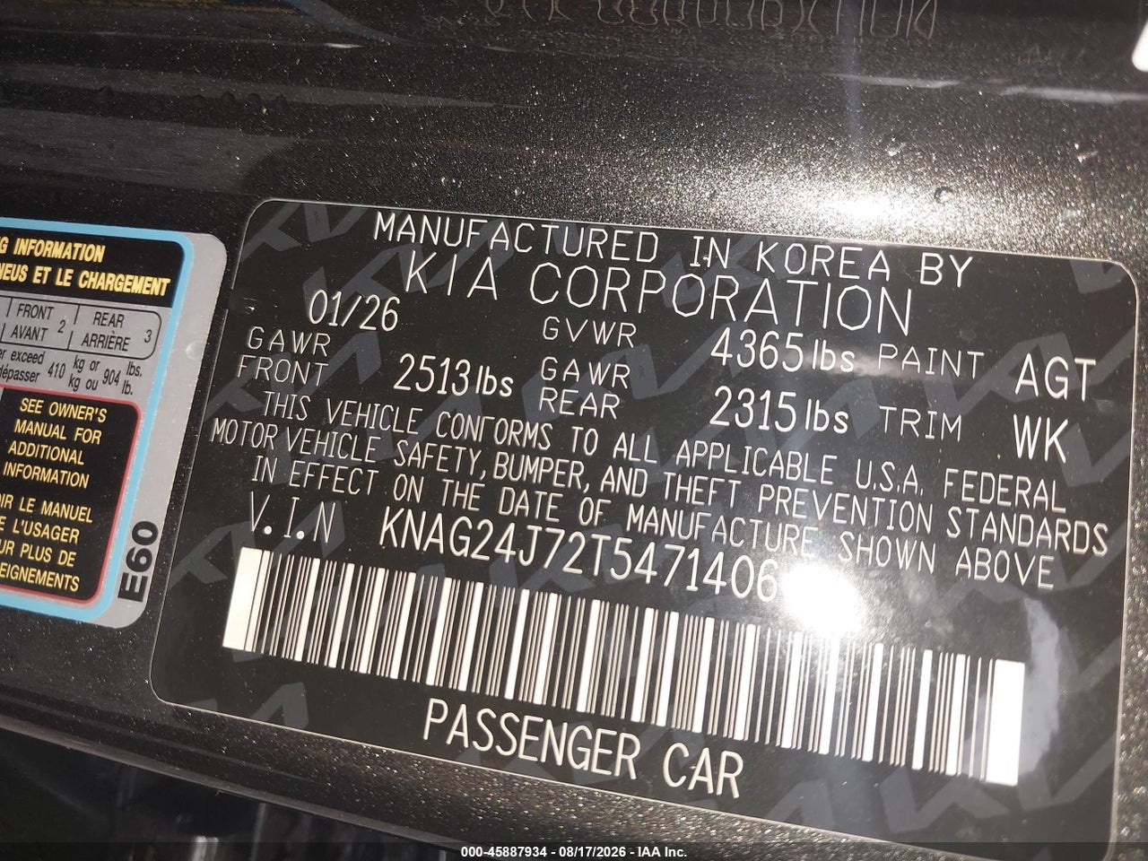 2026 KIA K5 LXS FWD · 9/11