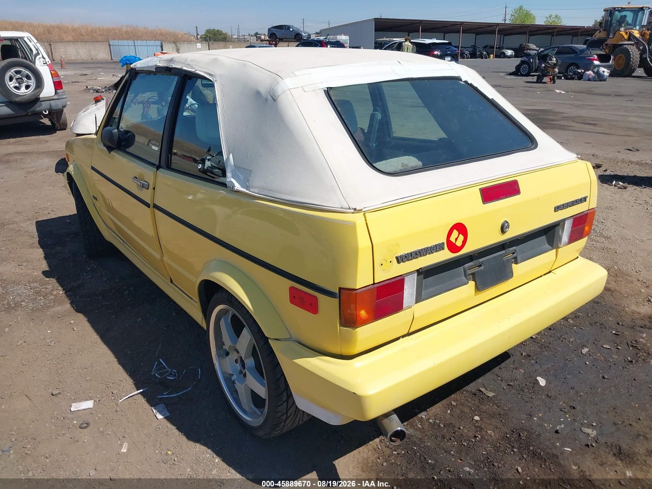 1990 VOLKSWAGEN CABRIOLET · 3/11
