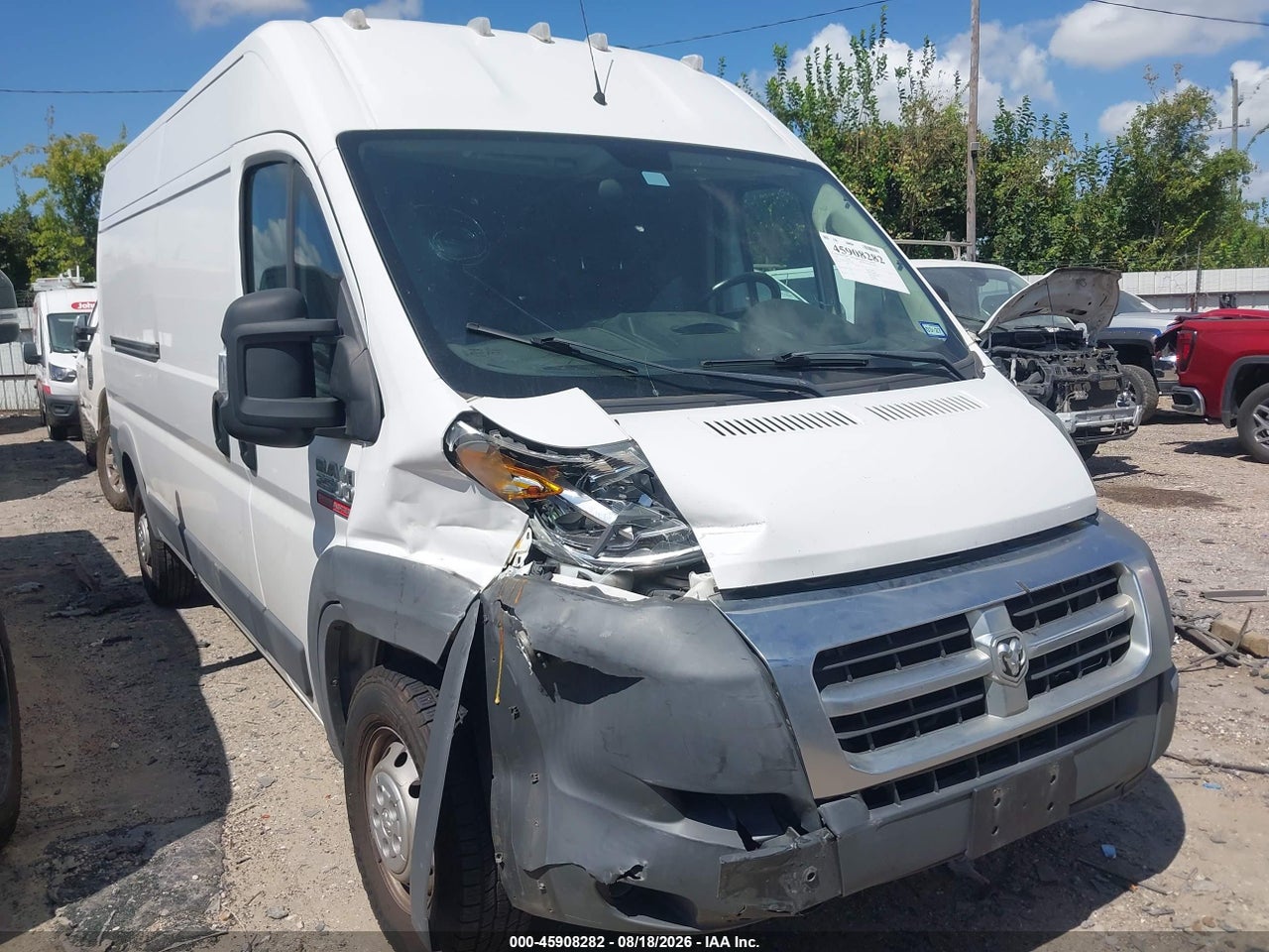 3C6TRVDG9JE****** · 2018 RAM PROMASTER 2500 HIGH ROOF 159 WB