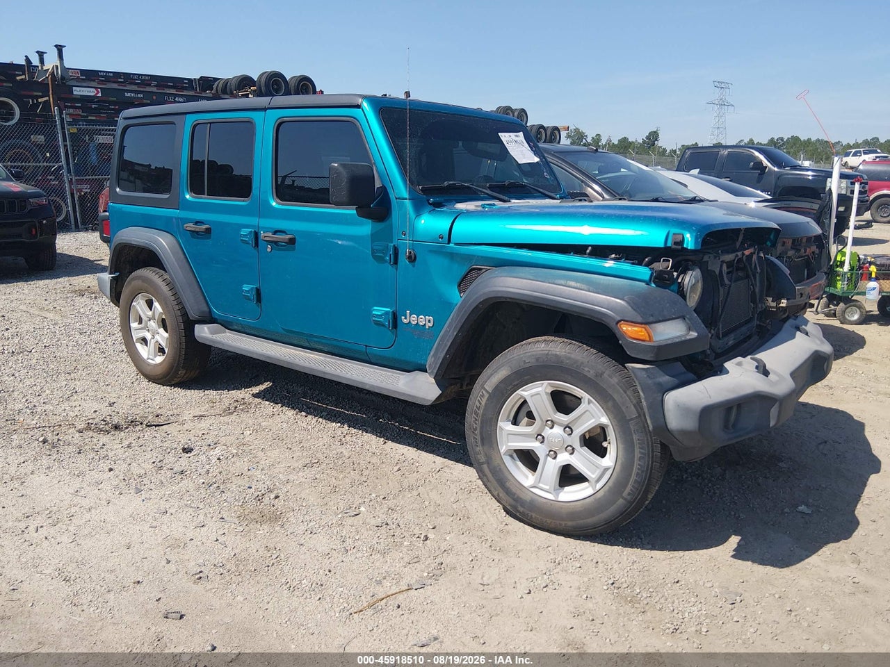 1C4HJXDN7KW****** · 2019 JEEP WRANGLER UNLIMITED SPORT S 4X4