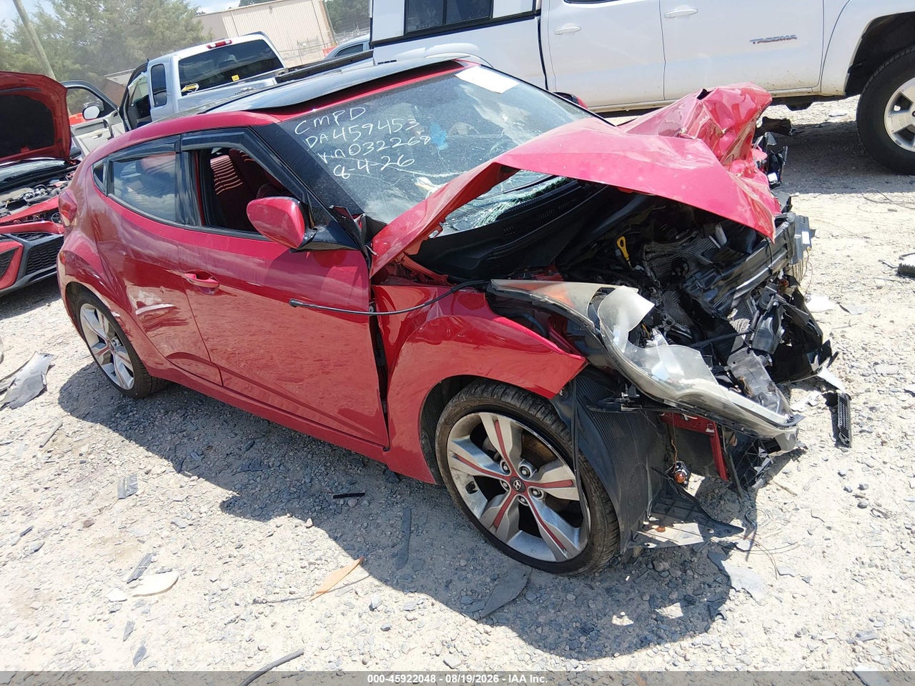 2012 HYUNDAI VELOSTER BASE W/RED/BLACK
