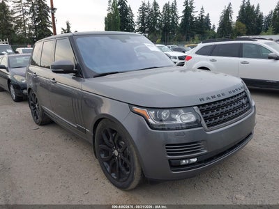 SALGS2VF8GA****** · 2016 LAND ROVER RANGE ROVER 3.0L V6 SUPERCHARGED HSE