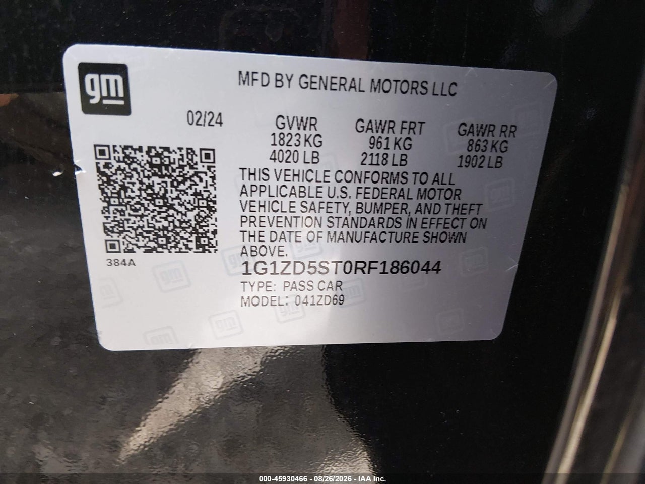 2024 CHEVROLET MALIBU FWD 1LT · 9/11