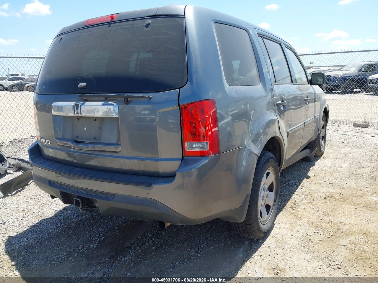 2013 HONDA PILOT LX · 4/11