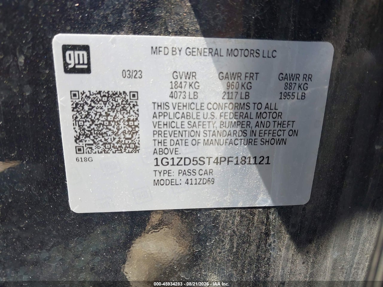 2023 CHEVROLET MALIBU FWD 1LT · 9/11