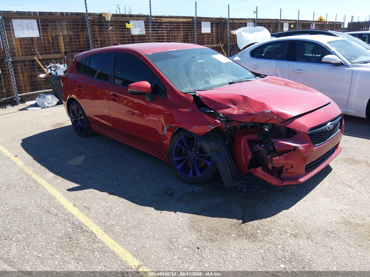 4S3GTAK6XH3****** · 2017 SUBARU IMPREZA 2.0I SPORT