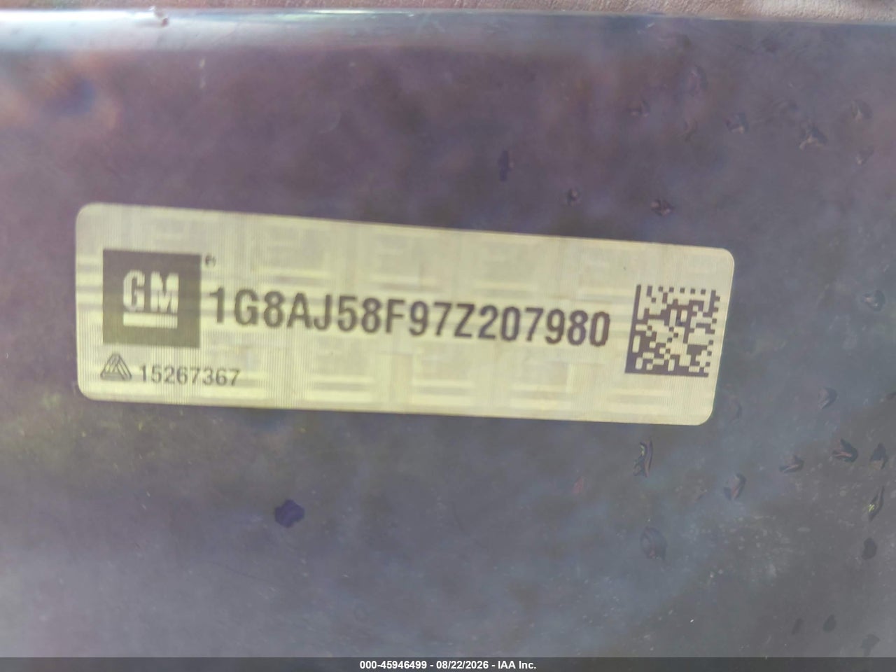 1G8AJ58F97Z****** · 2007 SATURN ION 2 · 9/11