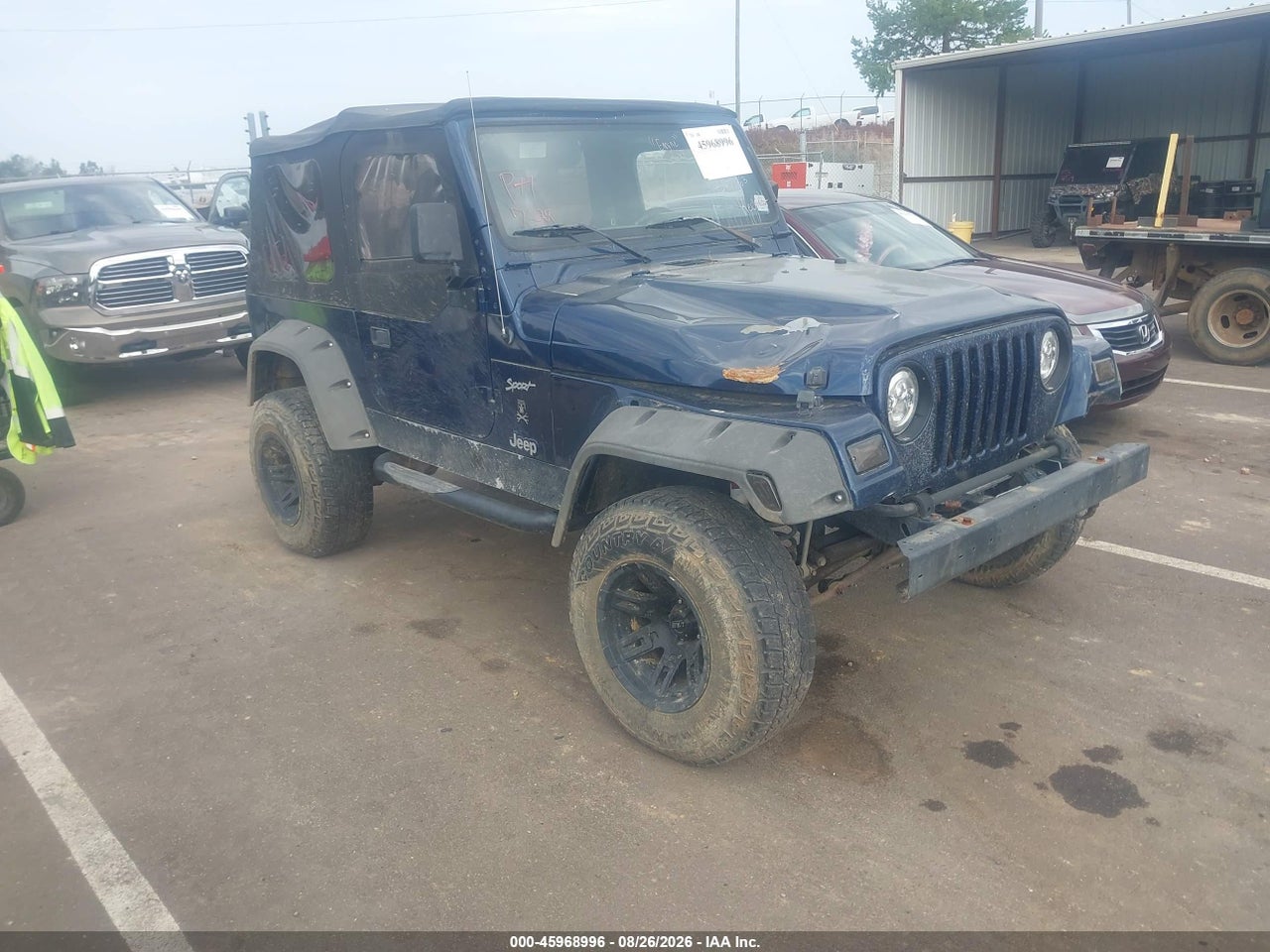 1J4FA49S62P****** · 2002 JEEP WRANGLER SPORT