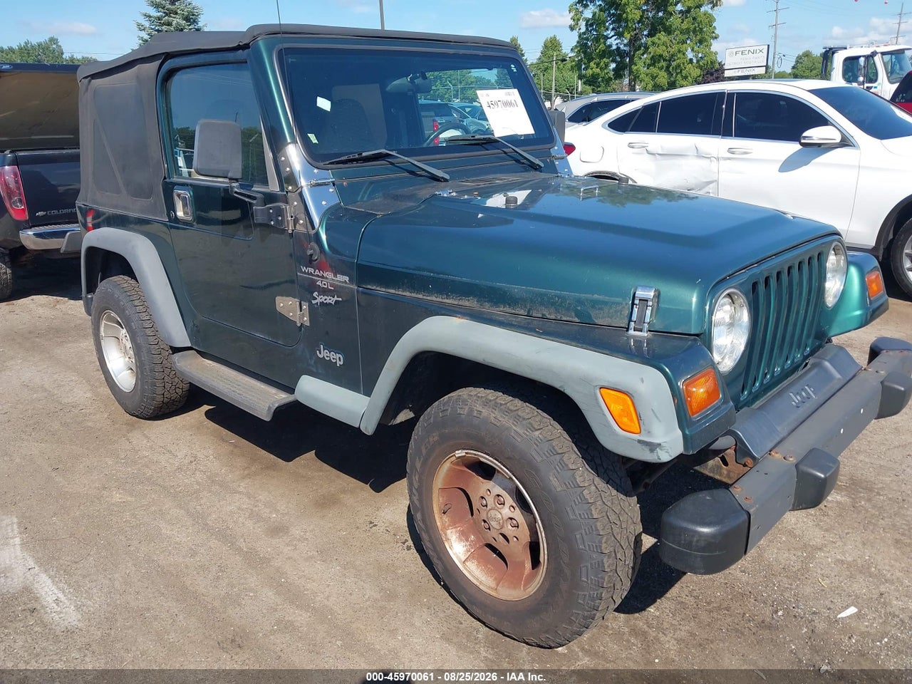 1J4FY19SXXP****** · 1999 JEEP WRANGLER SPORT
