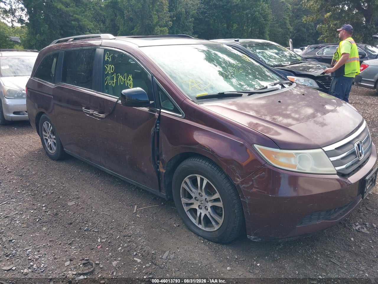 5FNRL5H65CB****** 2012 HONDA ODYSSEY EX-L